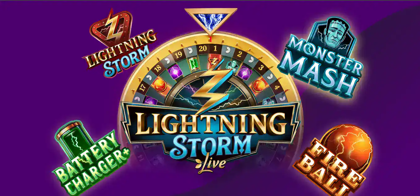 Los cinco juegos de bonificación únicos y exclusivos de Lightning Storm Live